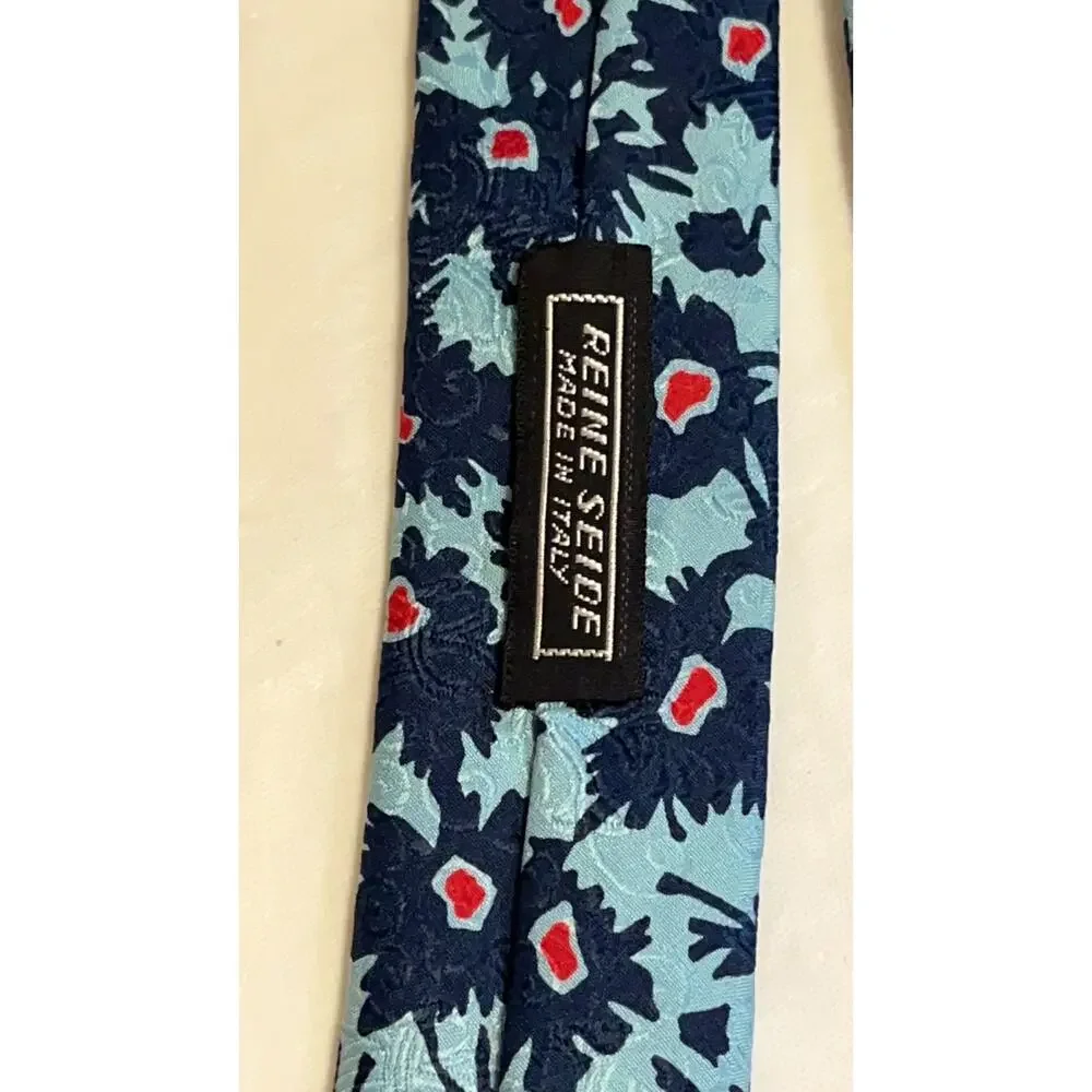 MAURO BARTOLINI Silk Tie - Flowers - Blue